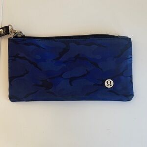 lululemon athletica Blue Camouflage Wristlet Wallet
